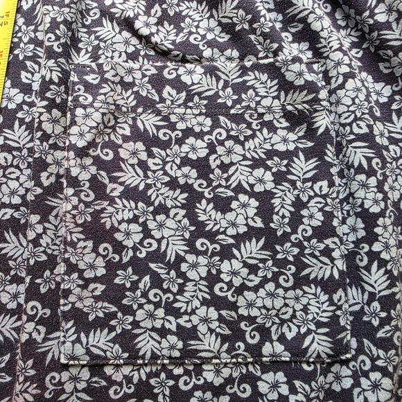 Appleseeds Dress Medium Navy & Blue Womens Dress Short Sleeve w/Front Pockets - Picture 4 of 10